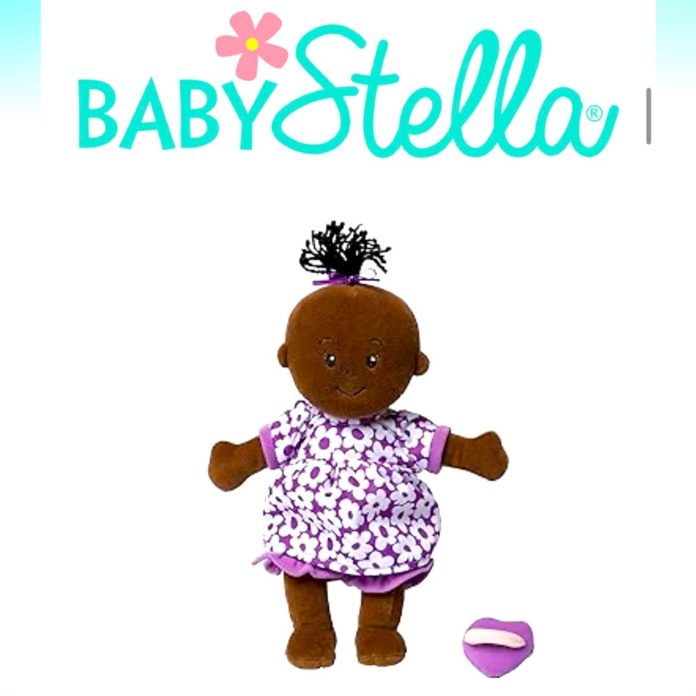 🍼 Wee Baby Stella Brown 12” Soft Baby Doll with magnetic pacifier with Box 🍼